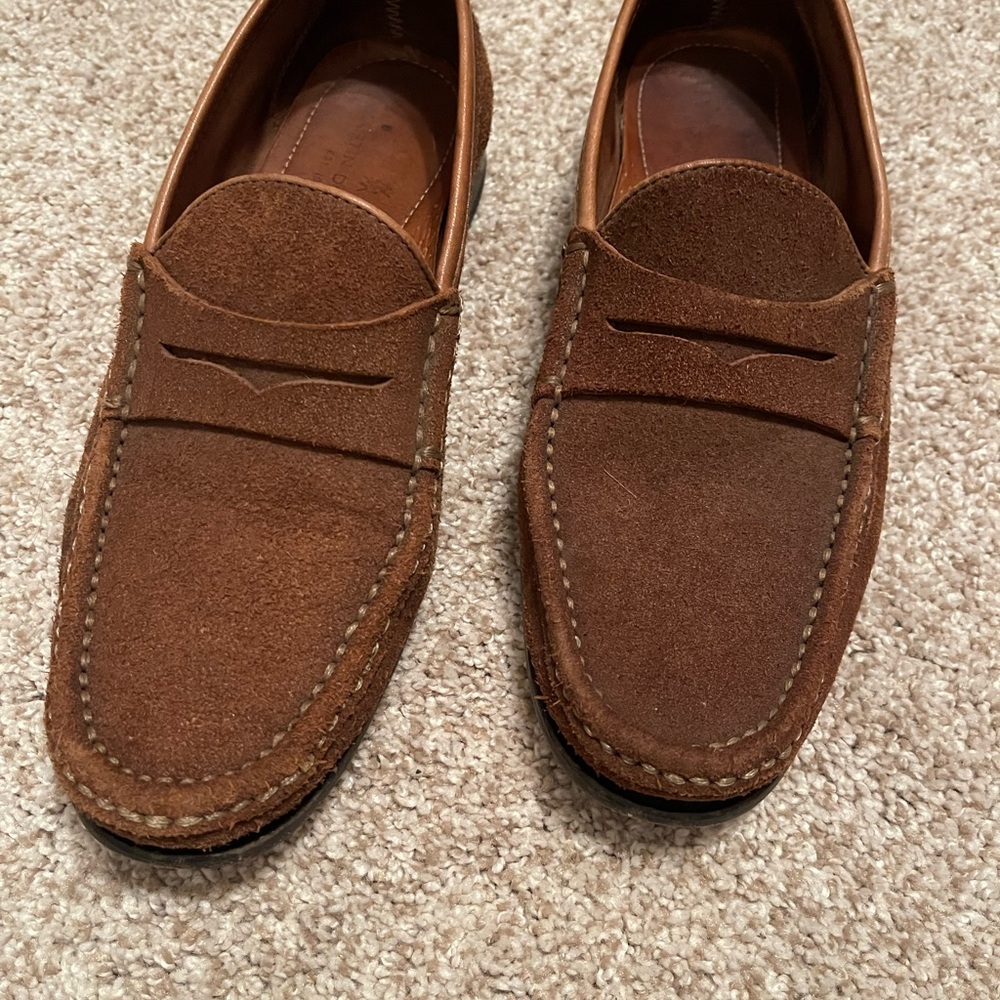 Martin Dingman Brown Suede Men's Loafers size 9